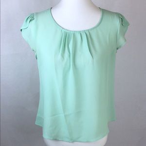 Charming Charlie Mint Green Blouse Small